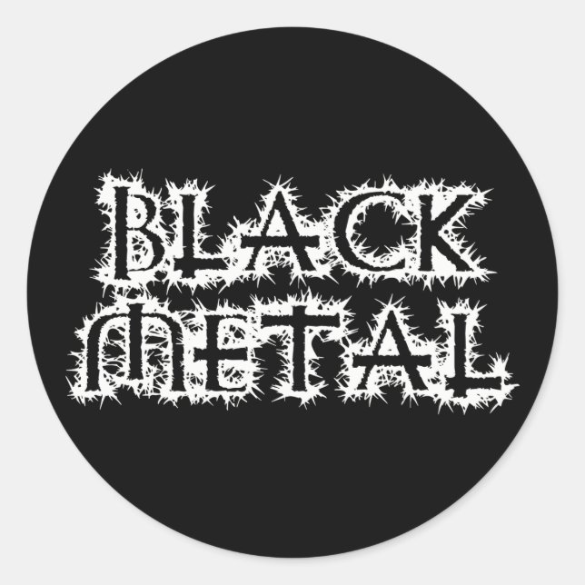 Sticker Rond Métal noir (Devant)