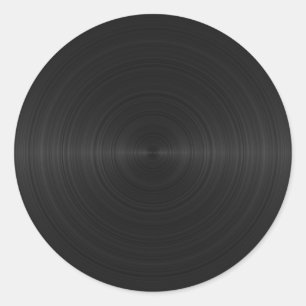 Sticker Rond Métal noir balayé