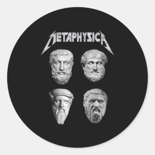 Sticker Rond Metaphysica Socrates Platon Aristote Philosophe M