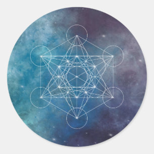 Sticker Rond Métatron, chakra, zen, géométrie sacrée, ange
