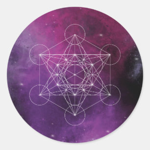 Sticker Rond Métatron, chakra, zen, géométrie sacrée, angel,