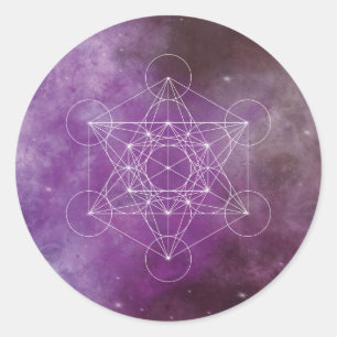 Sticker Rond Métatron, chakra, zen, géométrie sacrée, angel