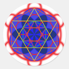 Sticker Rond Métatron RougeBleu