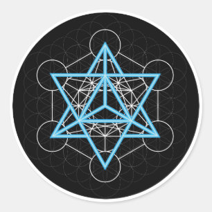 Sticker Rond Metatrons - Merkaba