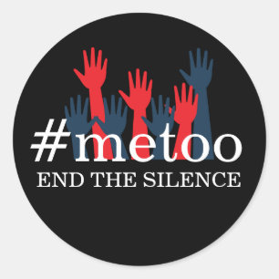 STICKER ROND MÉTOO   METTRE FIN À LA MARCHE DES FEMMES DU SILEN