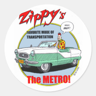 Sticker Rond Métro de Zippy