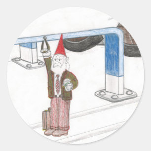 Sticker Rond métro-gnome