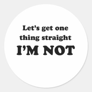 Sticker Rond Mettons une chose au clair