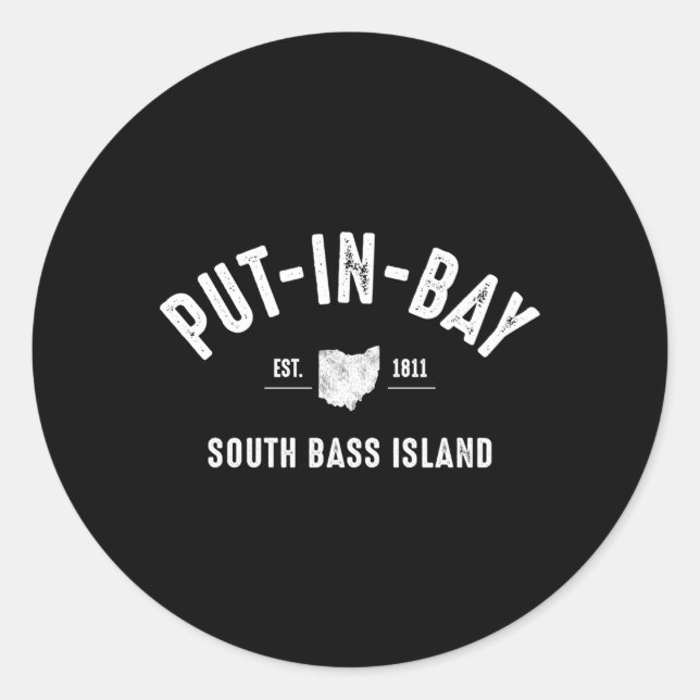 Sticker Rond Mettre dans la baie (Devant)