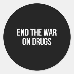 Sticker Rond Mettre fin à la guerre contre la drogue -