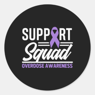 Sticker Rond Mettre fin à la surdose de soutien Sensibilisation
