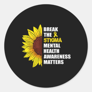 Sticker Rond Mettre Fin Aux Problèmes De Sensibilisation À La S