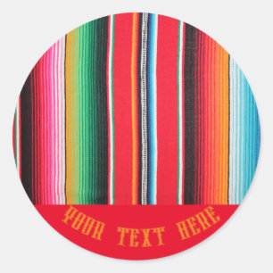 Sticker Rond mexicaine mexique poncho serape arrière - plan