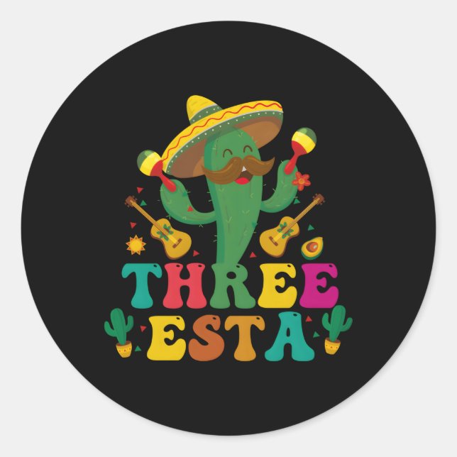 Sticker Rond Mexique 3E Py 3 Trois Esta (Devant)