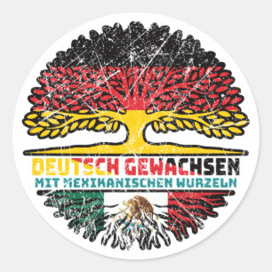Sticker Rond Mexique Allemand mexicain Baum Racine