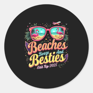 Sticker Rond Mexique Trip Beaches Booze Besties Girls Trip Beac