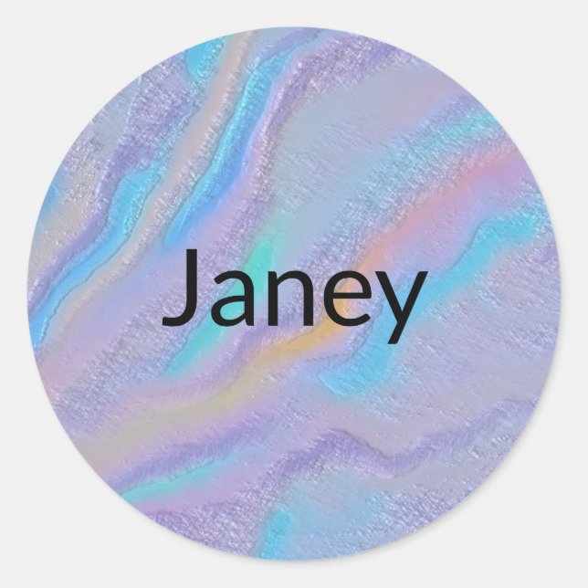 Sticker Rond Mezmerizing Iridescence Stone (Devant)