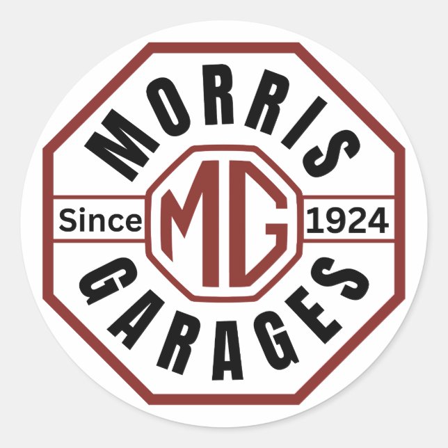 Sticker Rond MG Morris Garages (Devant)