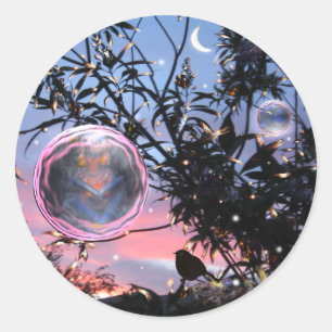 Sticker Rond Mi-été's Eve and Fairy Bubbles!