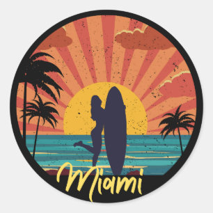 Sticker Rond Miami Beach
