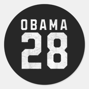 Sticker Rond Michelle Obama 2028 Pour Président Numéro 28 Vinta