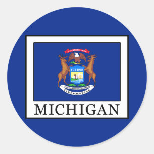 Sticker Rond Michigan