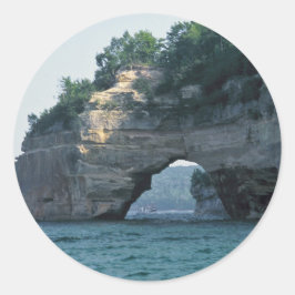 Sticker Rond Michigan Petit Portal Geology Photo
