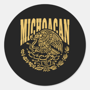Sticker Rond Michoacan Mexique Téléphone d'État mexicain