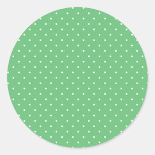 Sticker Rond Micro pois blanc - Vert été