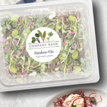 Microgreen Grower Food Étiquettes, Nom de l'entrep