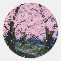 Midnight Bloom – Art Floral Foncé Classique Rond