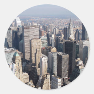 Sticker Rond Midtown, New York, États-Unis.