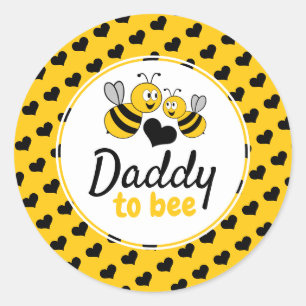 Sticker Rond Miel Bee, Baby shower
