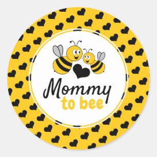 Sticker Rond Miel Bee, Baby shower