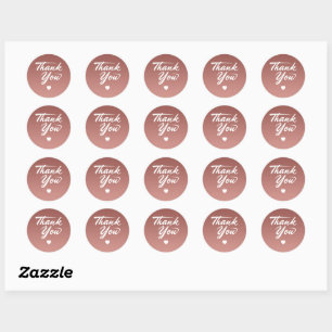 Sticker Rond Migner Rose Gold Gradient Arrière - plan Merci