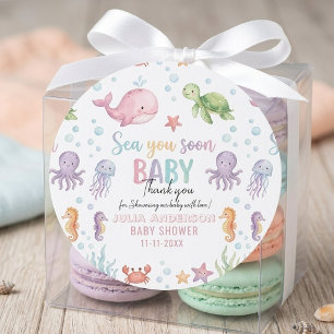 Sticker Rond Mignon aquarelle sous la mer Merci bébé Show