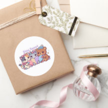 Mignon Reste Sucré Kawaii Trio D'animaux Autocolla