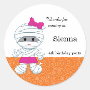 Sticker Rond mignonne maman fille