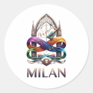 Sticker Rond Milan