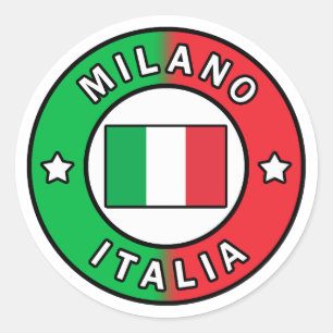 Sticker Rond Milan Italie