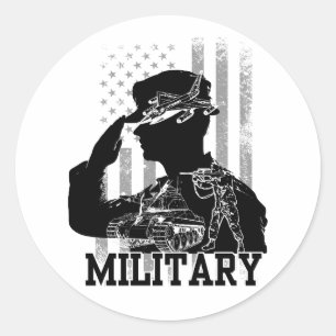 Sticker Rond Militaire
