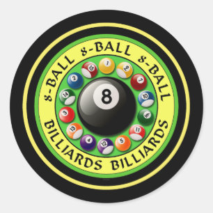STICKER ROND MILLIARDS À 8 BALLES
