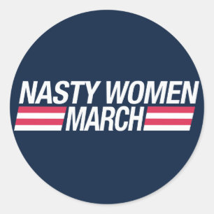 Sticker Rond Million d'autocollant de mars de femmes