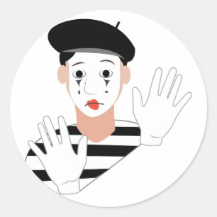 Sticker Rond Mime