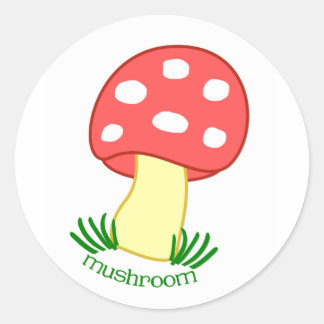Sticker Rond Mini champignon