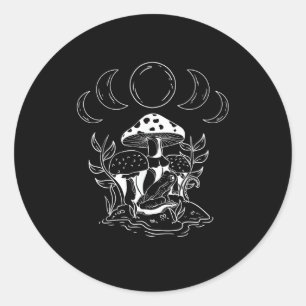 Sticker Rond Mini-champignon esthétique Goblincore et Cottageco
