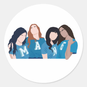 Sticker Rond Mini minimaliste filles MANG Ginny et georgienne