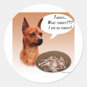 Sticker Rond Miniature Pinscher Turquie