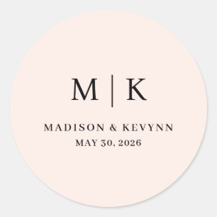 Sticker Rond Minimal et chic   MARIAGE