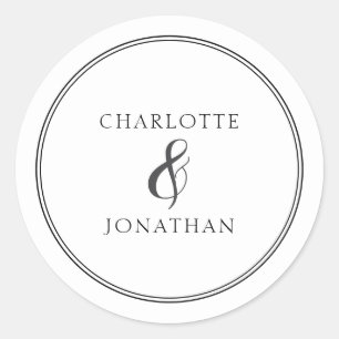 Sticker Rond Minimaliste Chic Élégant Calligraphie Script Maria